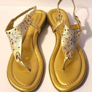 AK Anne Klein iflex Gold Sandals